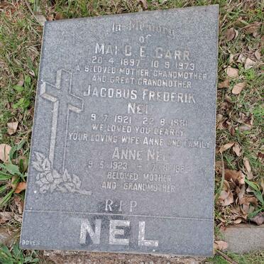 NEL Jacobus Frederik 1921-1981 & Anne 1923-1984 :: CARR Mai C.E. 1897-1973 