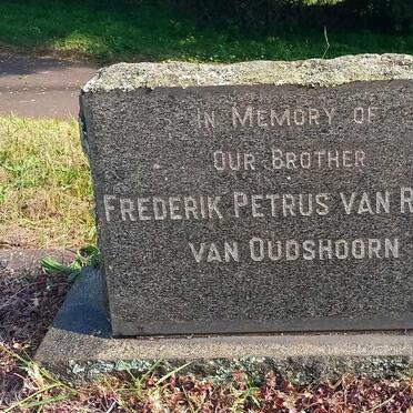 OUDSHOORN Frederik Petrus, van Reede van