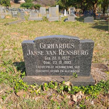 RENSBURG Gerhardus, Janse van 1922-1993
