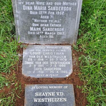 SANDERSON :: VAN DER WESTHUIZEN