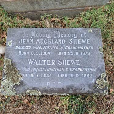 SHEWE Walter 1903-1980 & Jean Auckland 1904-1979