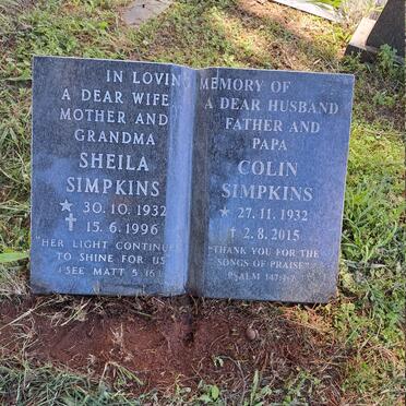 SIMPKINS Colin 1932-2015 & Sheila 1932-1996