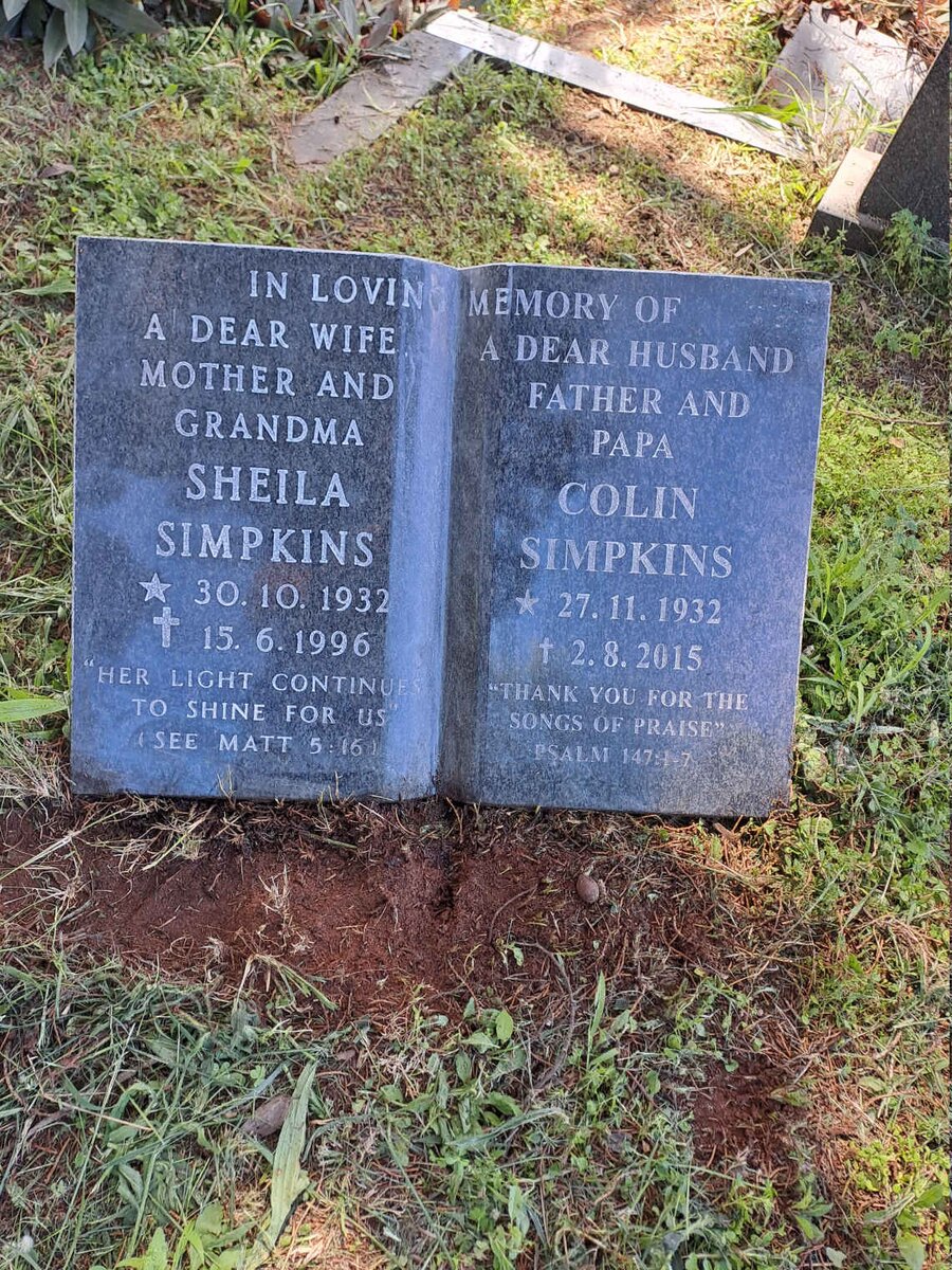 SIMPKINS Colin 1932-2015 & Sheila 1932-1996