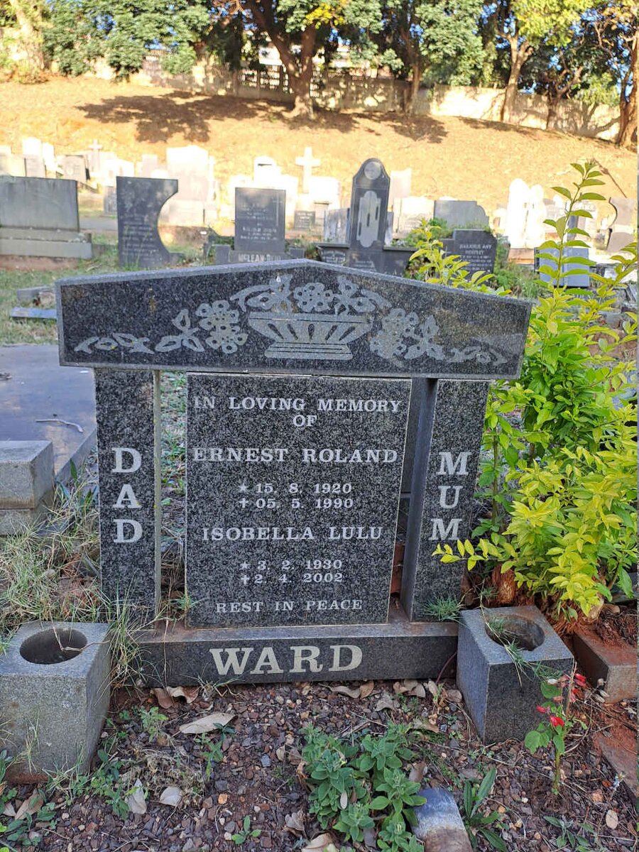 WARD Ernest Roland 1920-1990 & Isobella Lulu 1930-2002