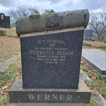 WERNER Stephanus Bekker -1916-1963