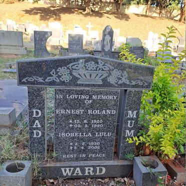 WARD Ernest Roland 1920-1990 & Isobella Lulu 1930-2002