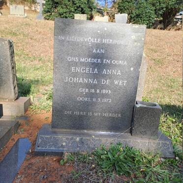WET Engela Anna Johanna, de 1893-1972