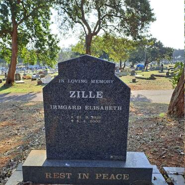 ZILLE Irmgard Elisabeth 1919-2002