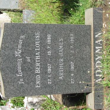 ADDYMAN Arthur James 1907-1983 &amp; Enid Bertha Louise 1907-1980