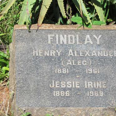 FINDLAY Henry Alexander 1881-1961 &amp; Jessie Irine 1886-1969