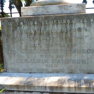 HAMPSON Benjamin -1887 &amp; Elizabeth -1890
