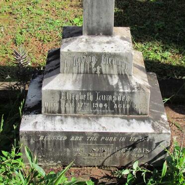 LUMSDEN Elizabeth -1904 :: HAYWARD John -1921