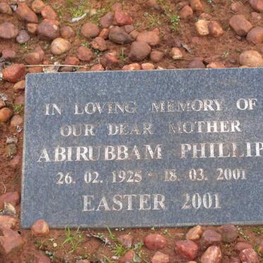 PHILLIP Abirubbam 1925-2001