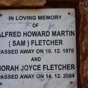 FLETCHER Alfred Howard Martin -1970 &amp; Norah Joyce -2004