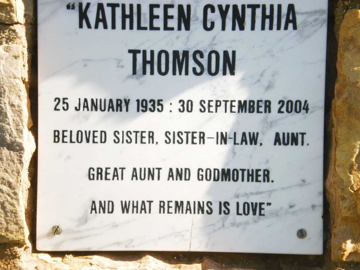 THOMSON Kathleen Cynthia 1935-2004