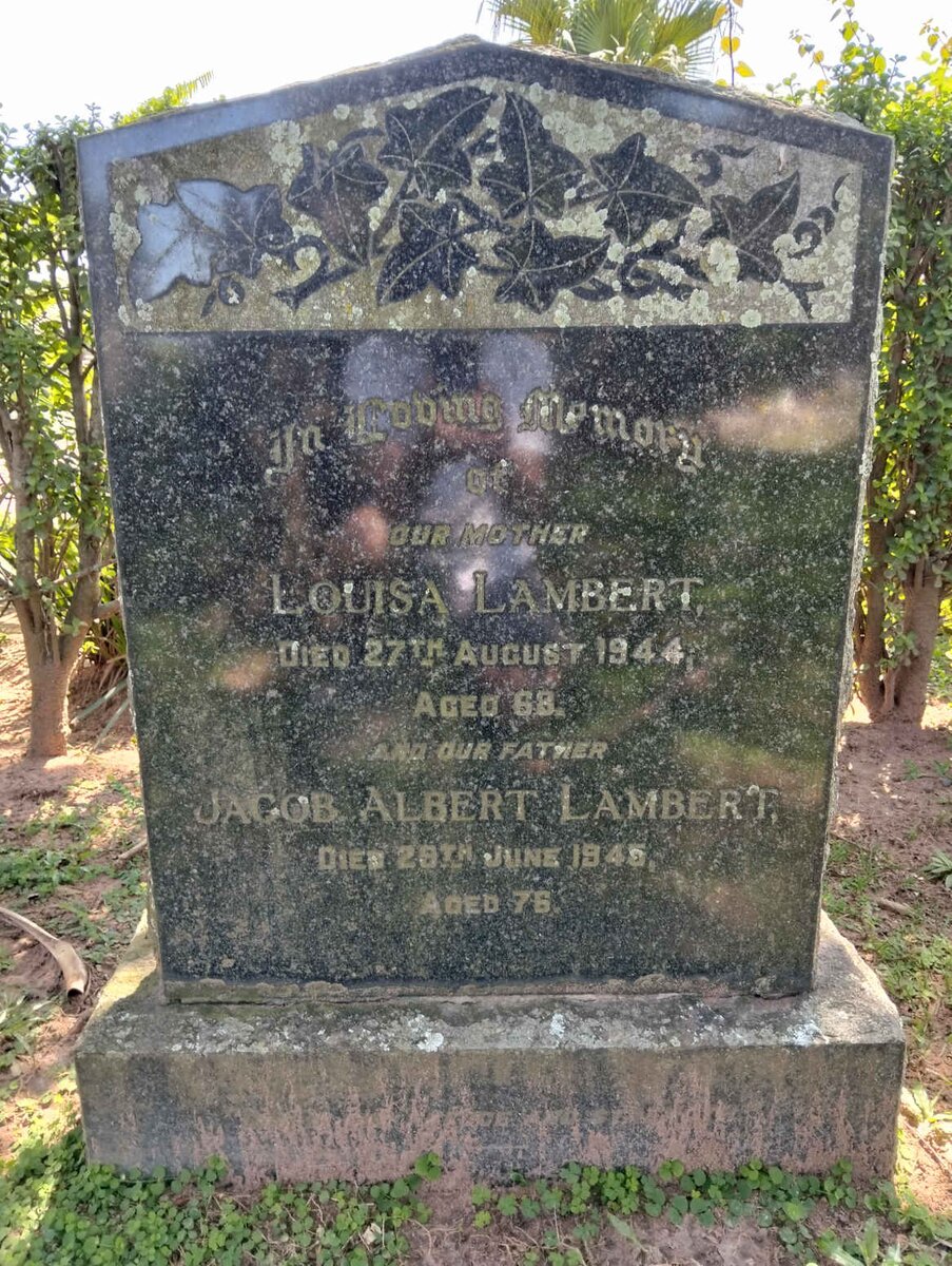 LAMBERT Jacob Albert -1945 & Louisa -1944