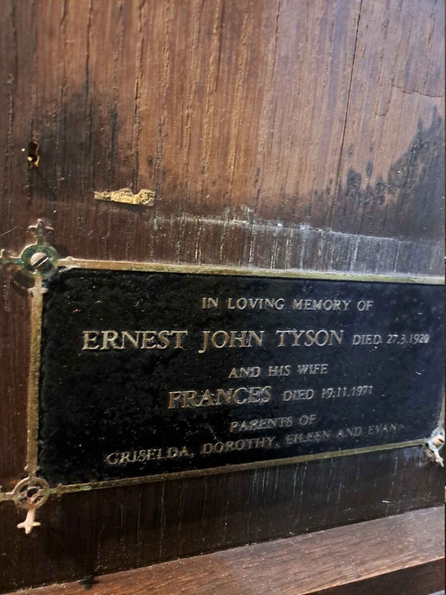 TYSON Ernest John -1920 & Frances -1971