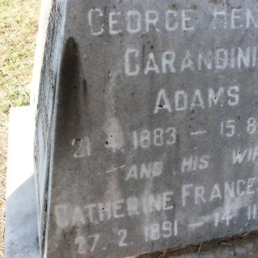 ADAMS George Henry Carandini 1883-1963 &amp; Catherine Frances Mary 1891-1970