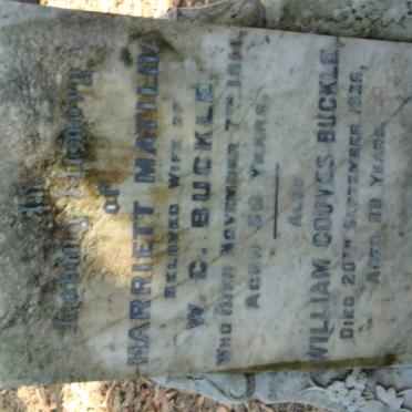 BUCKLE William Couves -1926 &amp; Harriett Matilda -19?4 :: BUCKLE Henry Walter -1958 