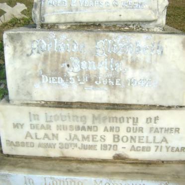 BONELLA  Adelaide Elizabeth -1947 :: Alan James -1970 :: BONELLA Alan James -1970 &amp; Mary Kathleen MUIR 1908-1986