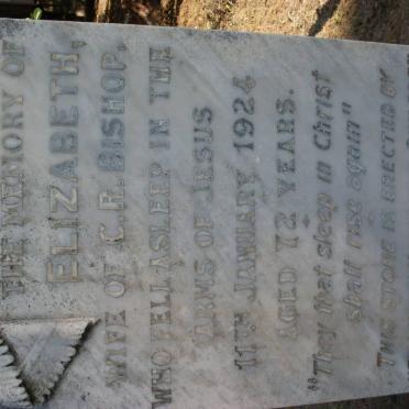 BISHOP Elizabeth -1924 :: BISHOP Stella Ruby -1945 :: BISHOP Charles Richard -1920 :: BISHOP Richard Bartle -1962