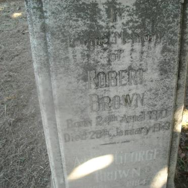 BROWN Robert 1870-1949 :: BROWN A? George 19?1-1964 :: BROWN Josephine -1957 :: BROWN Sarah -1909