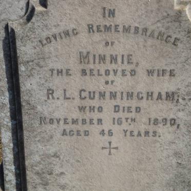 CUNNINGHAM Minnie -1890