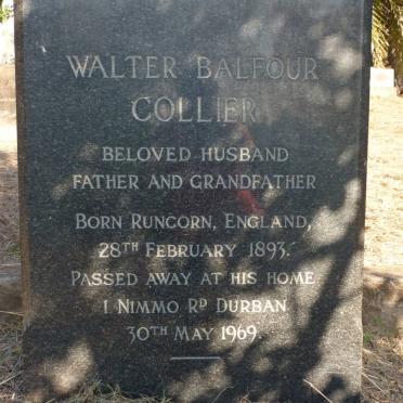 COLLIER Walter Balfour 1893-1969