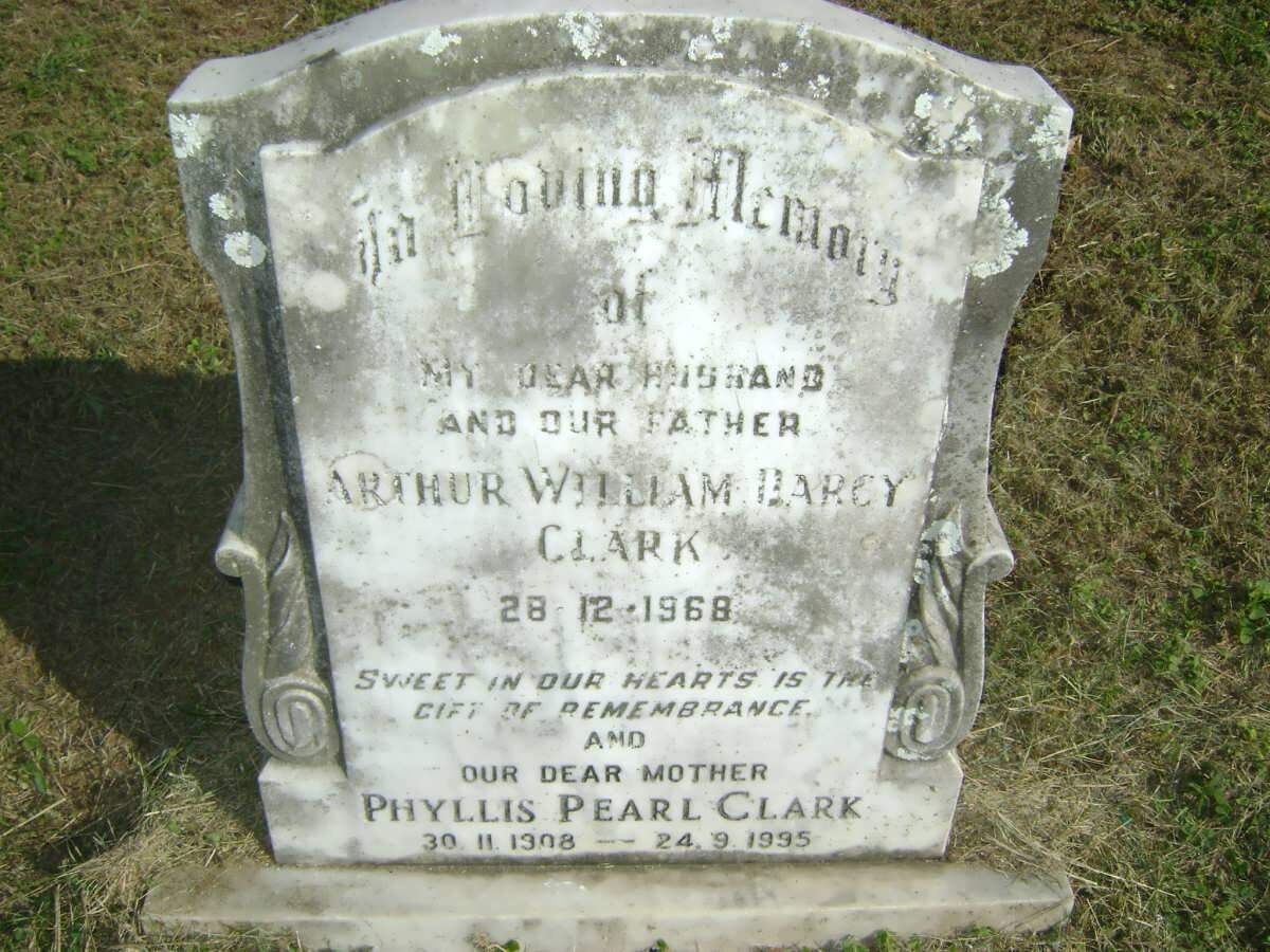 CLARK Arthur William Darcy -1968 &amp; Phyllis Pearl 1908-1995