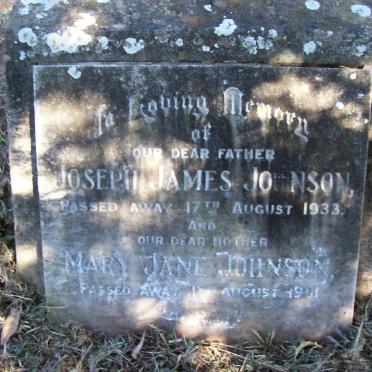JOHNSON Joseph James -1933 &amp; Mary Jane -1951