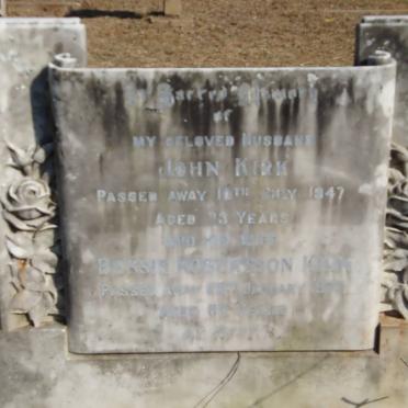 KIRK John -1947 &amp; Bessie Robertson -1972