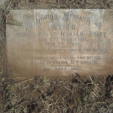 PRATT Esther -1919 :: PRATT Fred -1916