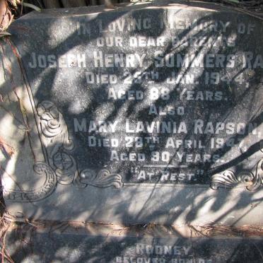 RAPSON Joseph Henry Sommers -1944 &amp; Mary Lavinia -1947 :: MADSEN Rodney -1936