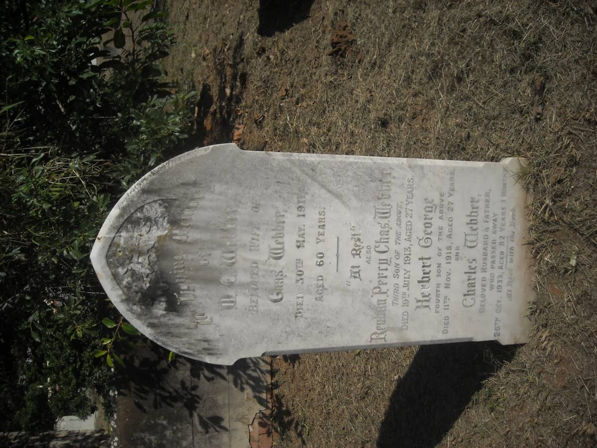 WEBBER Chas. -1911 :: WEBBER Reuben Perry Chas. -1913 :: WEBBER Herbert George -1915 :: WEBBER Charles -1933