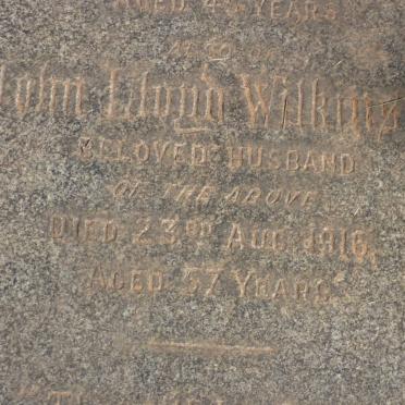 WILKINSON John Lloyd -1916 &amp; Bella -1906 