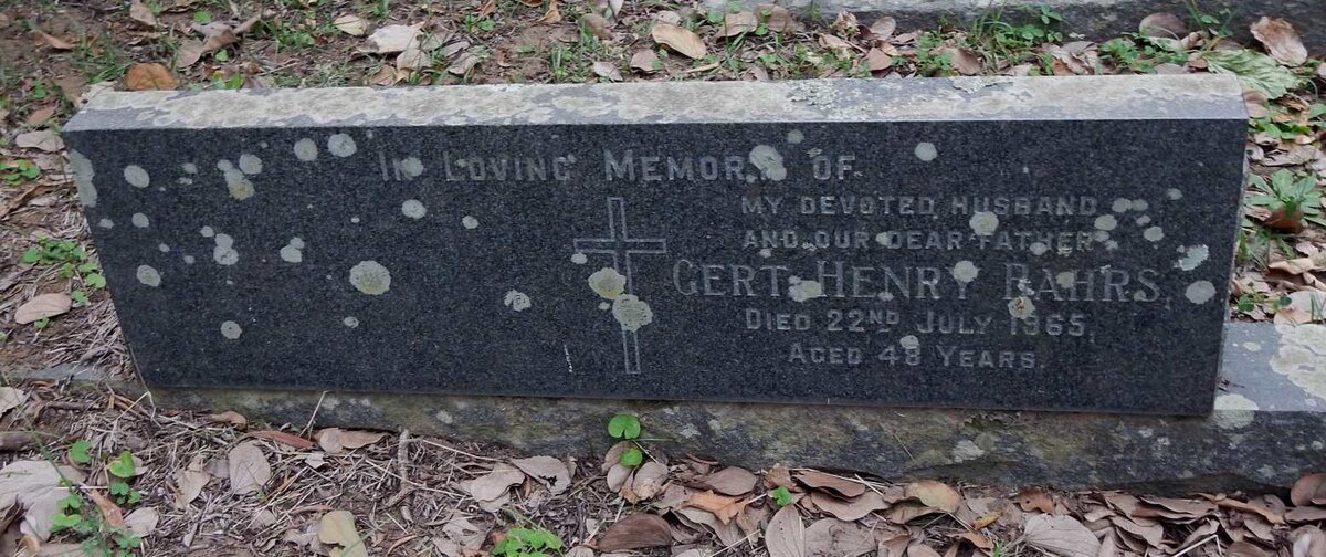 BAHRS Gert Henry -1965