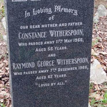 WITHERSPOON Raymond George -1966 &amp; Constance -1966