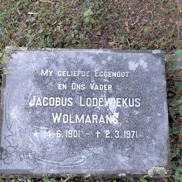 WOLMARANS Jacobus Lodewiekus 1901-1971