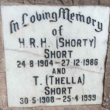 SHORT H.R.H. 1904-1986 & T. 1908-1999