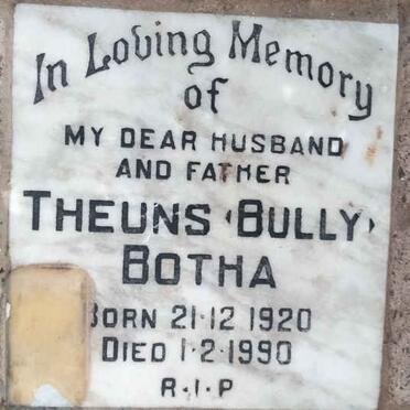 BOTHA Theuns 1920-1990