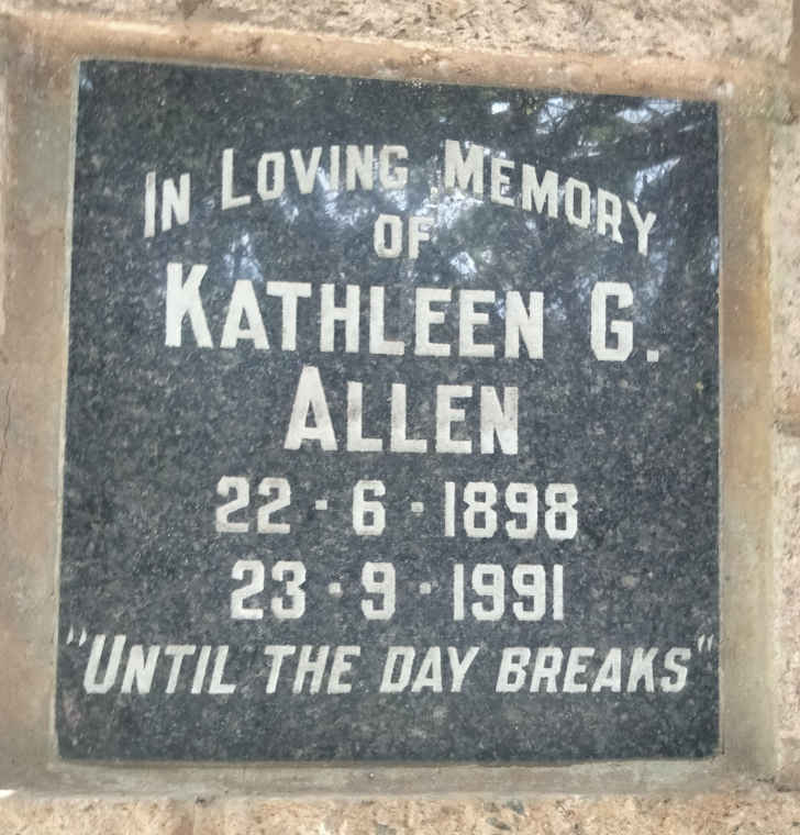 ALLEN Kathleen G. 1898-1991
