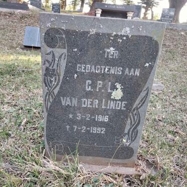 LINDE C.P.L., van der 1916-1992