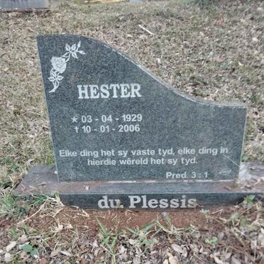 PLESSIS Hester, du 1929-2006
