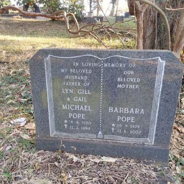 POPE Michael 1930-1994 & Barbara 1929-2007