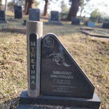 MTHETHWA Sibusiso Sikumbuzo 1968-2000