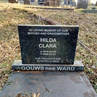 GOUWS Hilda Clara nee WARD 1918-1988