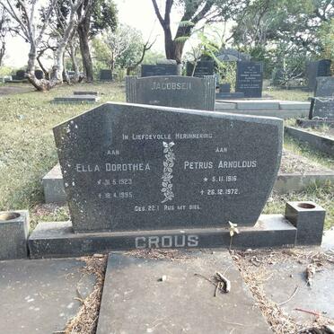 CROUS Petrus Arnoldus 1916-1972 & Ella Dorothea 1923-1995
