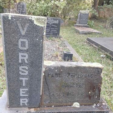 VORSTER Paul Phillipus Jacobus 189? -?