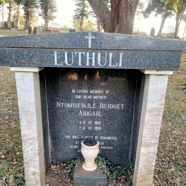 LUTHULI Ntombifikile Bridget Abigail 1952-1995