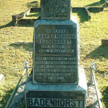 BADENHORST Casper Hendrik 1861-1936